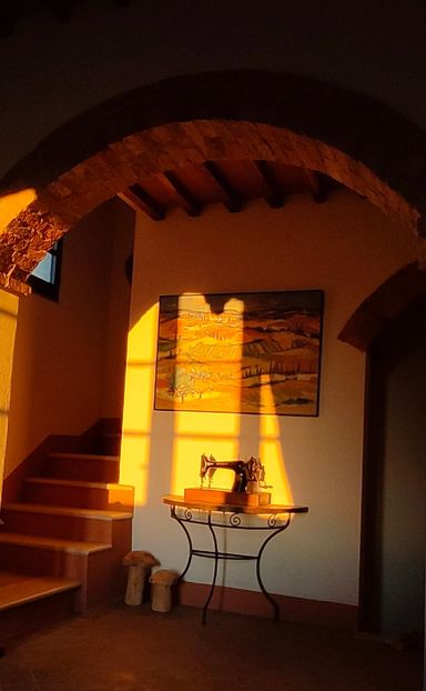Sunset inside the house